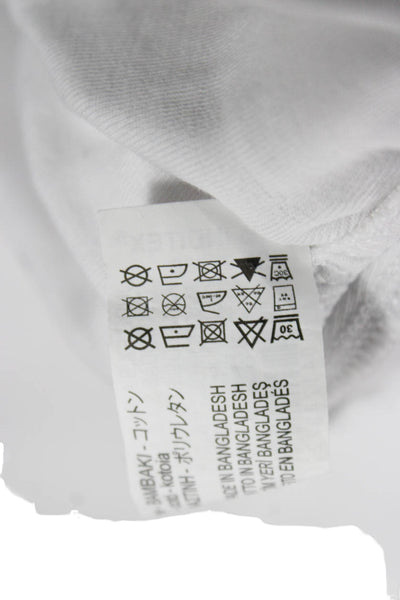 Zara Women Cropped Jersey Tank Sleeveless Crew Neck White Cotton Size S