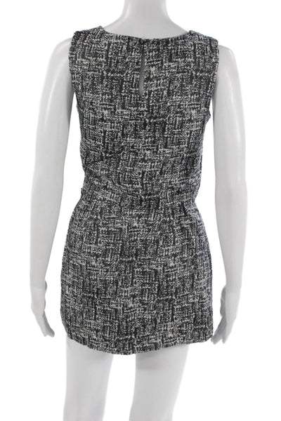 Joie Women Black Abstract Sleeveless Romper Size XS