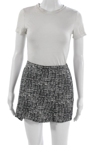 Joie Women Black Abstract Sleeveless Romper Size XS