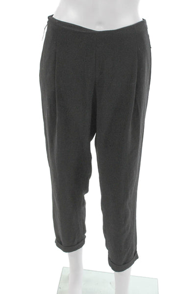 Alice + Olivia Womens Cropped Harem Pants Black Drawstring Size M