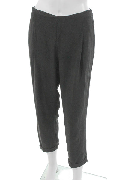 Alice + Olivia Womens Cropped Harem Pants Black Drawstring Size M