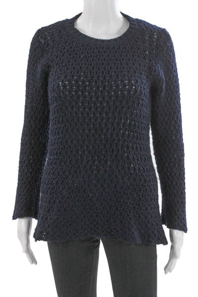 Peregrine Unisex Pullover Sweater Dark Blue 100% Wool Size S