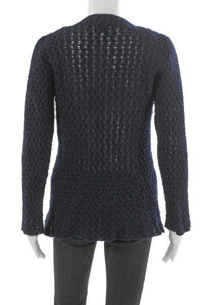Peregrine Unisex Pullover Sweater Dark Blue 100% Wool Size S