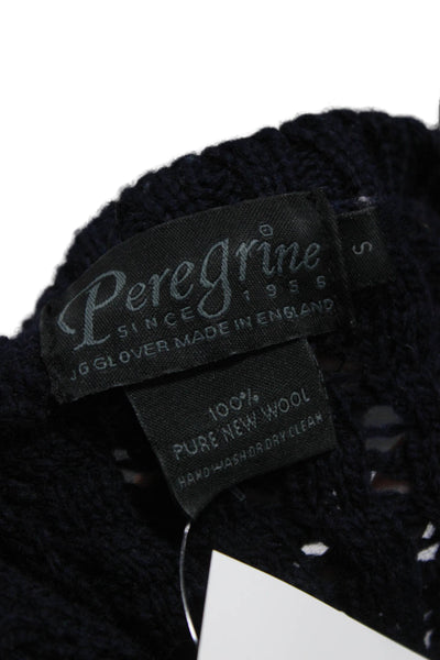 Peregrine Unisex Pullover Sweater Dark Blue 100% Wool Size S