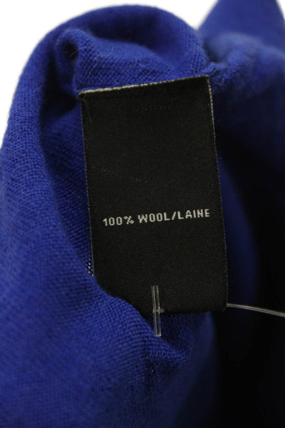 Lafayette 148 New York Womens V-Neck 100% Wool Pullover Sweater Blue Size S