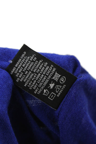 Lafayette 148 New York Womens V-Neck 100% Wool Pullover Sweater Blue Size S