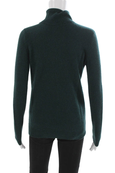 C by Bloomingdales Women Cashmere Turtleneck Pullover Sweater Green Size S