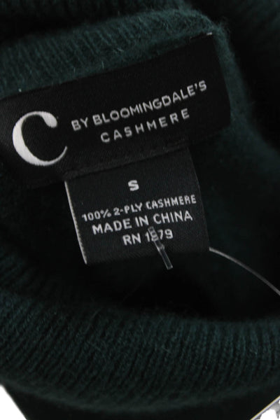 C by Bloomingdales Women Cashmere Turtleneck Pullover Sweater Green Size S