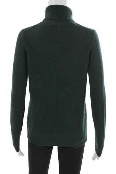 C by Bloomingdales Women Cashmere Turtleneck Pullover Sweater Green Size S