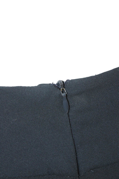 Zara Womens Pleated Midi Skirt Gray Polyester Lace Up Size XS