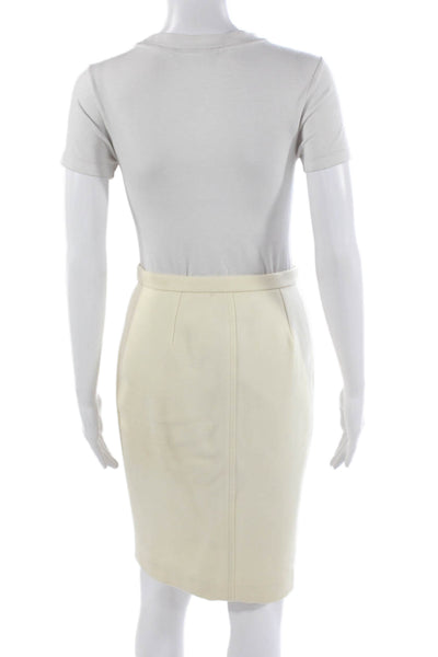 J Crew Women Beige Wool Pencil Skirt Size 00