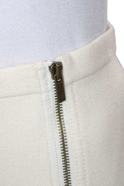 J Crew Women Beige Wool Pencil Skirt Size 00