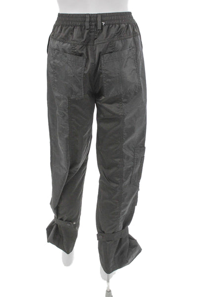 Alo Unisex Cargo Windbreaker Pants Black Army Size 2XS