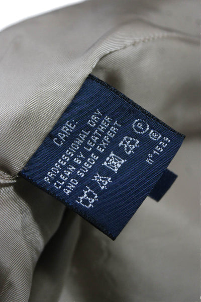 Ralph Lauren Blue Label Women Basic Jacket Linen Beige Herringbone Size 4