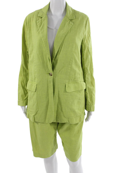 Ralph Lauren Blue Label Women Basic Jacket Linen Beige Herringbone Size 4