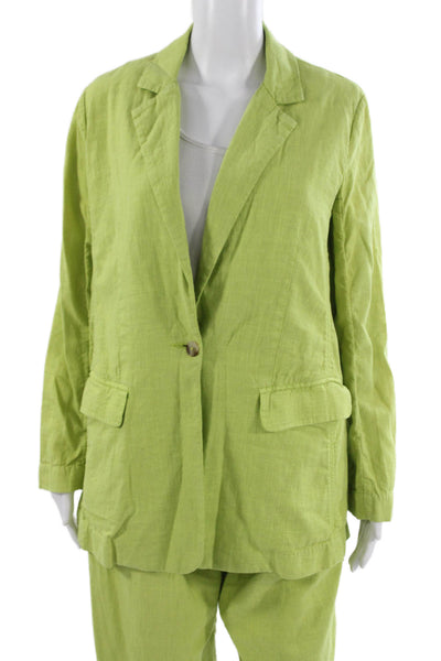 Ralph Lauren Blue Label Women Basic Jacket Linen Beige Herringbone Size 4