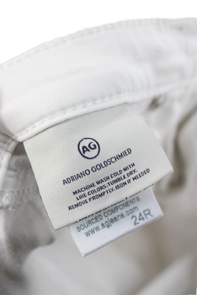 AG Adriano Goldschmied Women Skinny White Jeans Size 24