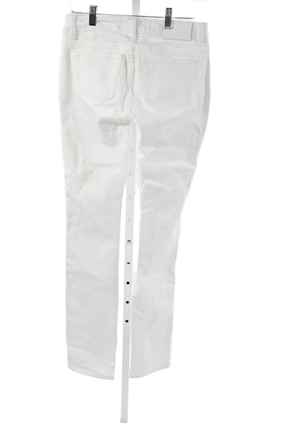 EB Denim Womens Skinny Jeans White Cotton Size 24