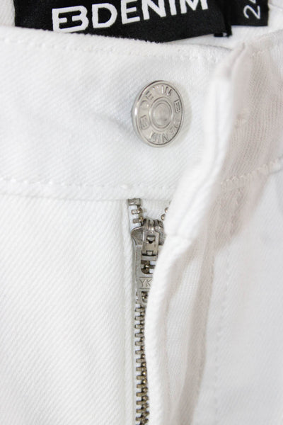 EB Denim Womens Skinny Jeans White Cotton Size 24