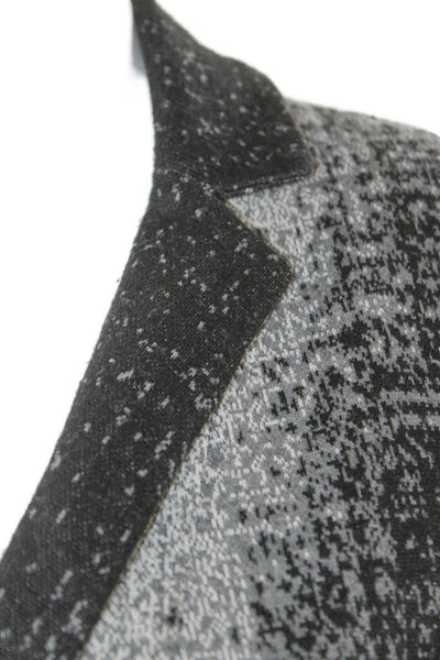 Yoana Baraschi Women Black Basic Jacket Long Sleeve Geometric Button Size 0