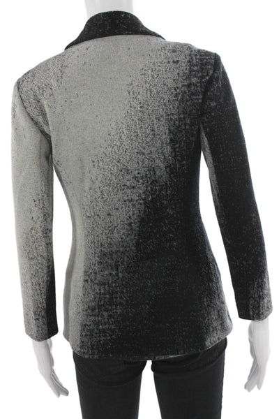 Yoana Baraschi Women Black Basic Jacket Long Sleeve Geometric Button Size 0