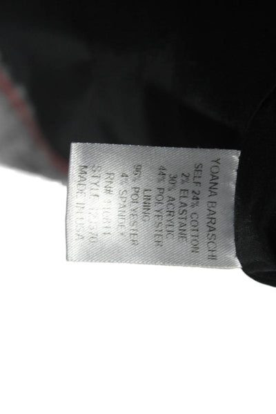 Yoana Baraschi Women Black Basic Jacket Long Sleeve Geometric Button Size 0