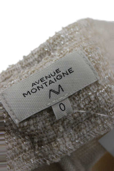 Avenue Montaigne Womens Cropped Pants Beige Size 0