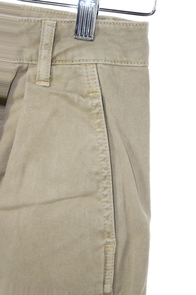 Zara Women Chino Pants Beige Cotton Button Closure Size 2