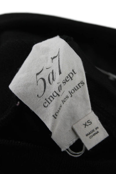Cinq à Sept Womens Cargo Pants Black Cupro Pull On Size XS