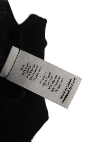 Cinq à Sept Womens Cargo Pants Black Cupro Pull On Size XS