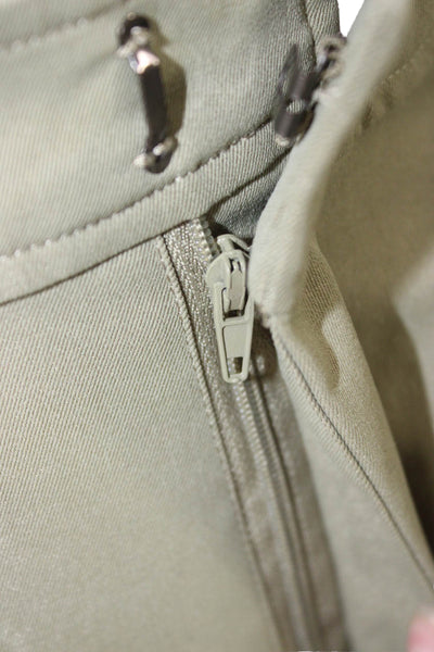 Choosy Womens Cargo Pants Green Rayon Blend Zip Size 2
