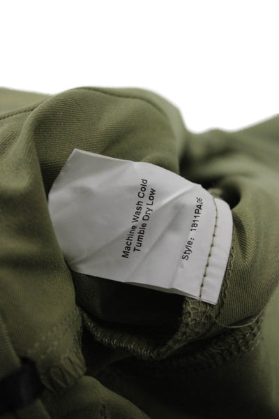 Choosy Womens Cargo Pants Green Rayon Blend Zip Size 2