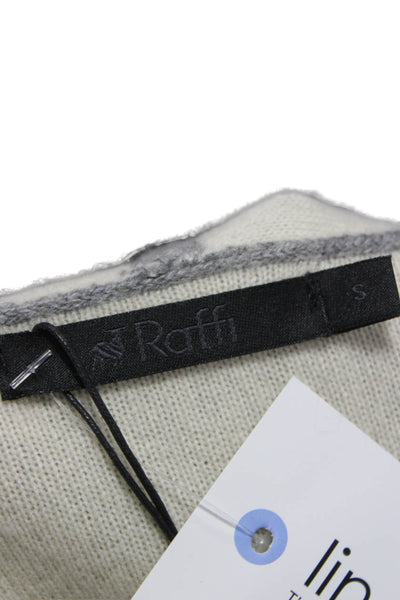 Raffi Women Wool Blend V Neck Cardigan Gray Long Sleeve Size S