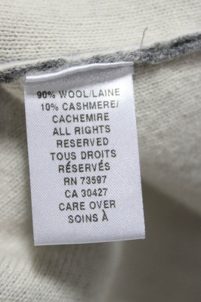 Raffi Women Wool Blend V Neck Cardigan Gray Long Sleeve Size S