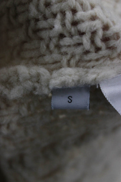 Re/Done Womens Pullover Ivory 100% Wool Crew Neck Size S