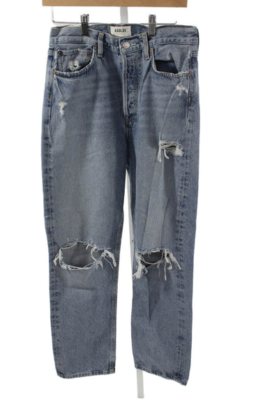 Agolde Womens Blue Straight High Rise Jeans 100% Cotton Size 26