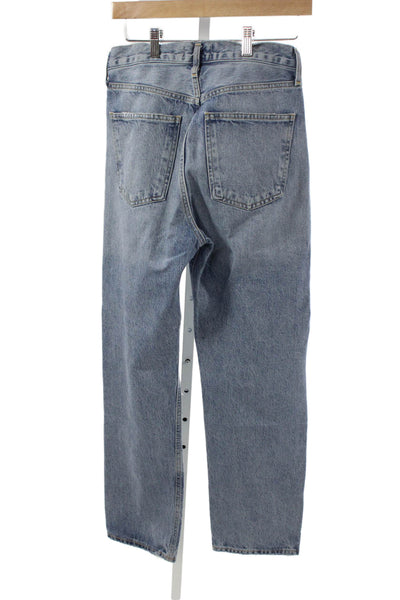 Agolde Womens Blue Straight High Rise Jeans 100% Cotton Size 26