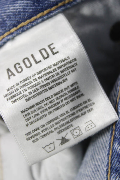 Agolde Womens Blue Straight High Rise Jeans 100% Cotton Size 26