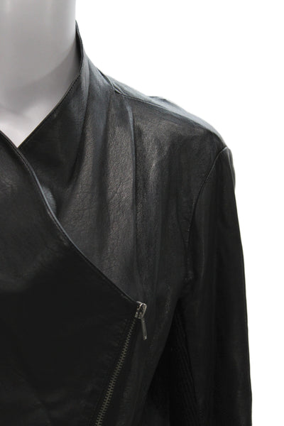BB Dakota Womens Motorcycle Jacket Black Zip Mock Neck Size M