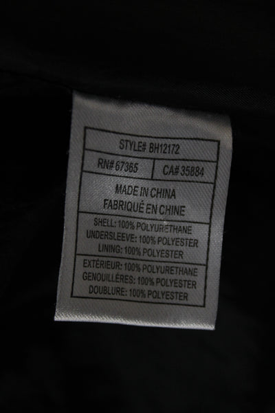 BB Dakota Womens Motorcycle Jacket Black Zip Mock Neck Size M