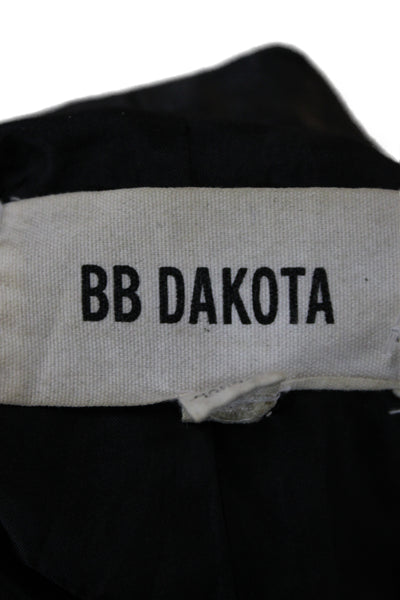 BB Dakota Womens Motorcycle Jacket Black Zip Mock Neck Size M