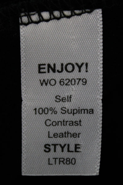 Michael Stars Womens Black Supima V Neck Long Sleeve Jacket Size L
