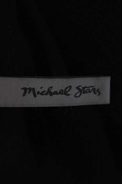Michael Stars Womens Black Supima V Neck Long Sleeve Jacket Size L