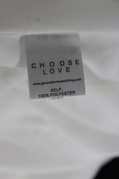 Generation Love Womens Biker Motorcycle Jacket White Snap Long Sleeve Size L