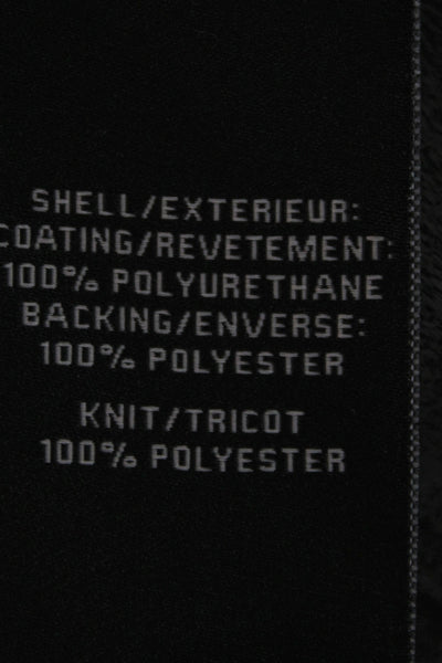 Bagatelle Womens Dark Gray Polyurethane Jacket Zip High Neck Long Sleeve Size M