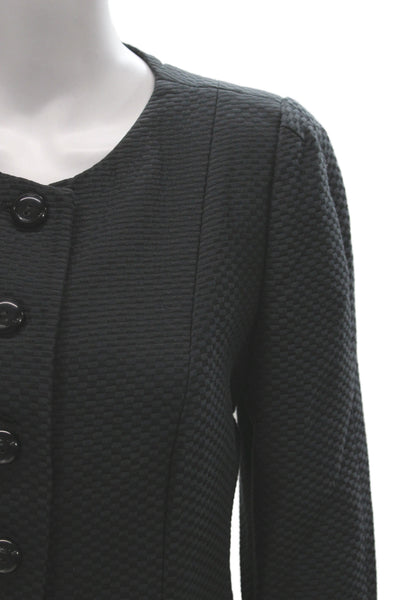 Armani Collezioni Women's Button Closure Two Piece Skirt Suit Black Size 10