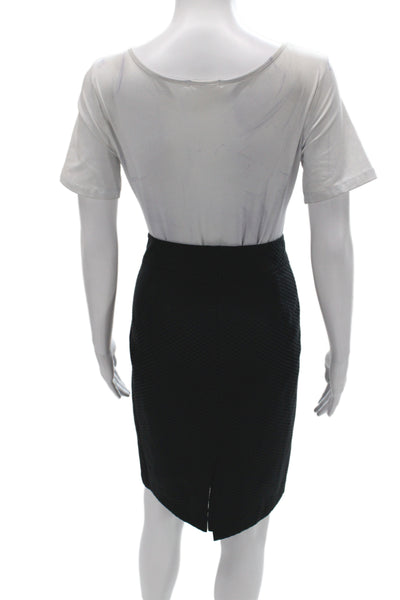 Armani Collezioni Women's Button Closure Two Piece Skirt Suit Black Size 10