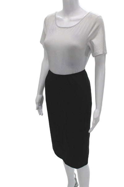 Lafayette 148 New York Womens Straight Pencil Black Skirt Size 8