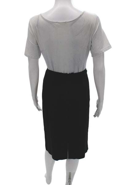 Lafayette 148 New York Womens Straight Pencil Black Skirt Size 8