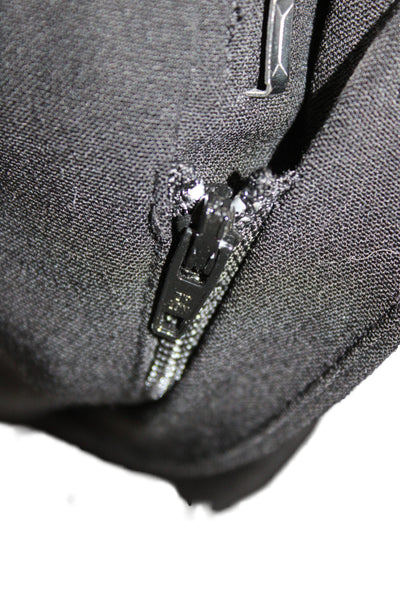 Piazza Sempione Women Black Cropped Ankle Dress Pants Virgin Wool Size 44